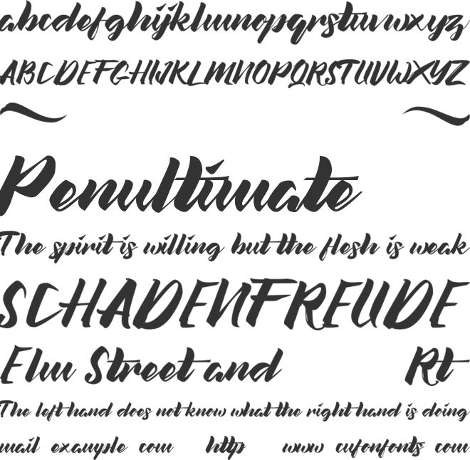 Flowers font preview