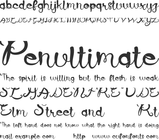 BlueBerry Jam font preview