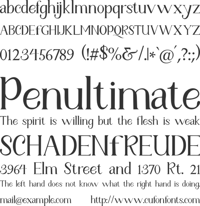 Fetance font preview