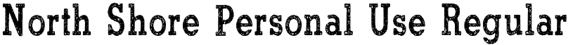 North Shore Personal Use Regular font
