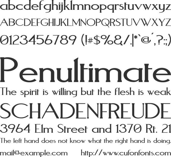 Aquaduct font preview