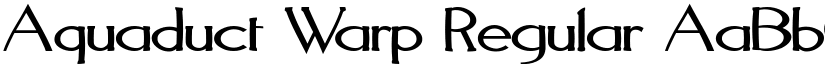 Aquaduct Warp Regular font