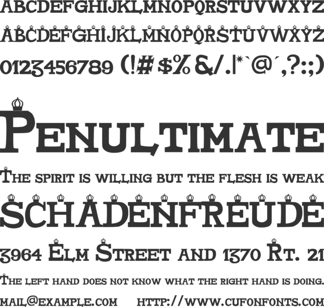 King Pineapple font preview