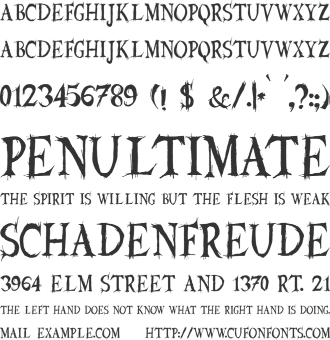 JMH Euryale font preview
