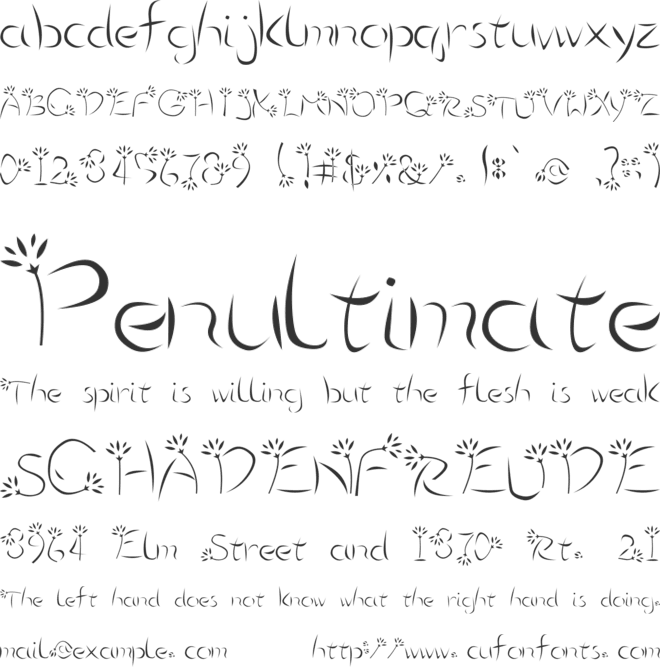 Flower 3 font preview