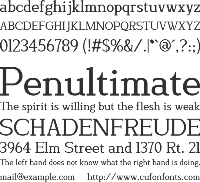 Lyons Serif font preview
