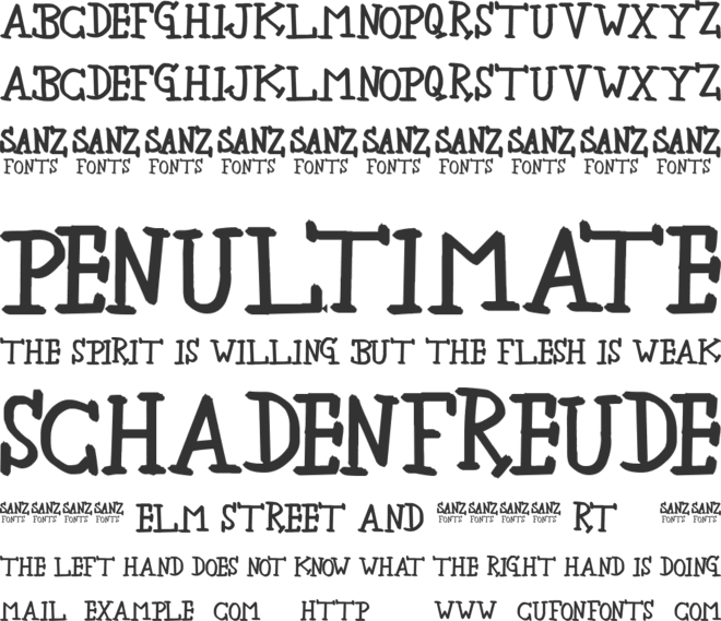 newbie serif font preview