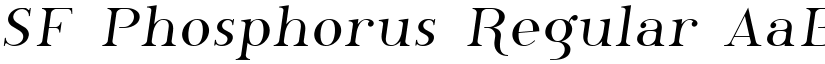 SF Phosphorus Regular font