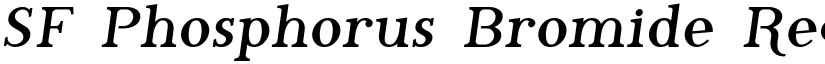 SF Phosphorus Bromide Regular font