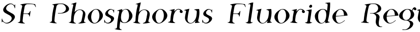 SF Phosphorus Fluoride Regular font