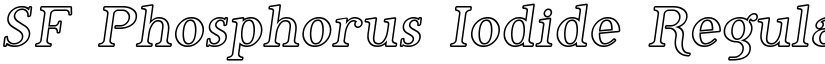 SF Phosphorus Iodide Regular font