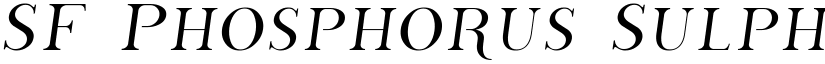 SF Phosphorus Sulphide Regular font