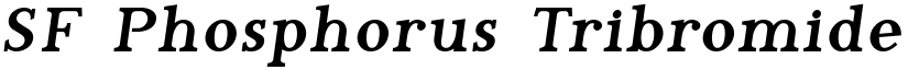 SF Phosphorus Tribromide Regular font