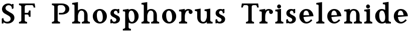 SF Phosphorus Triselenide Regular font