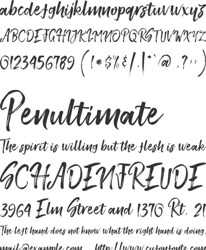 Smithen font preview