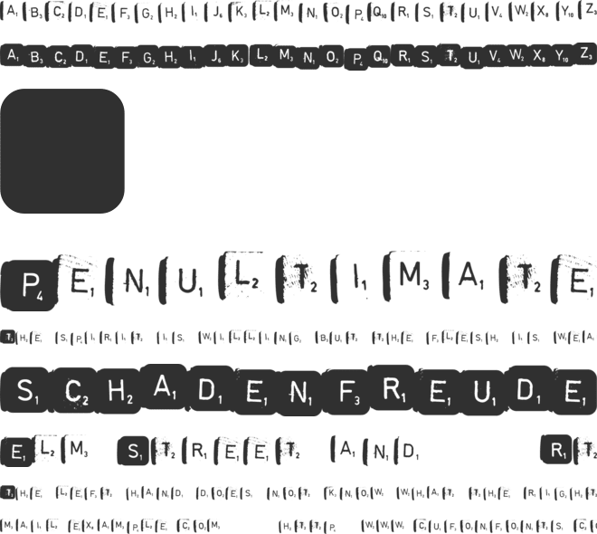 Scrabble font preview