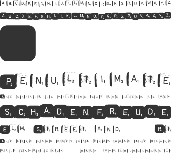 Scrabble font preview