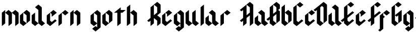 modern goth Regular font