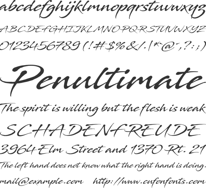 Stingray font preview