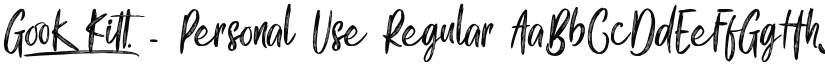 Gook Kitt - Personal Use Regular font