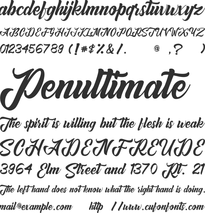 Anordighos font preview
