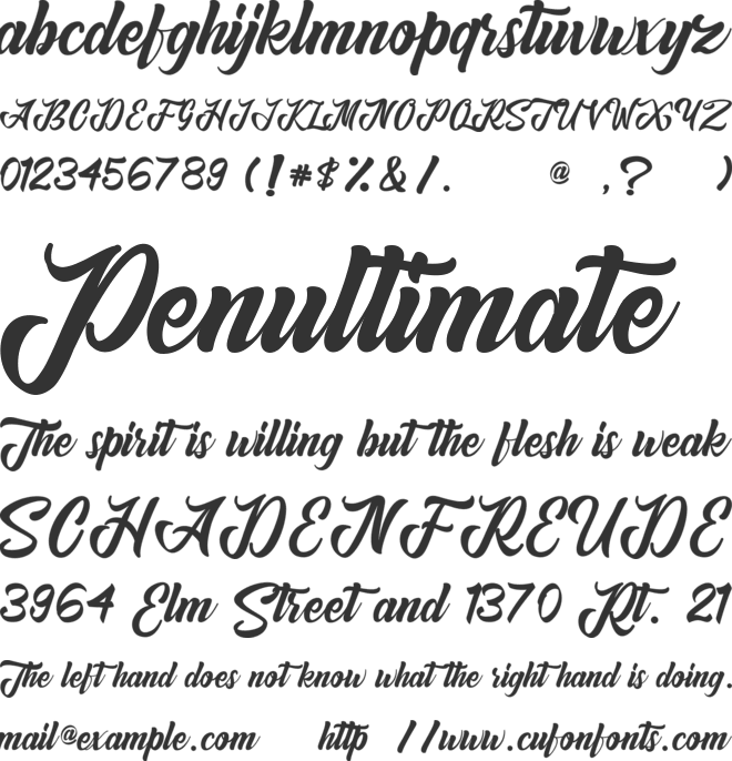 Anordighos font preview