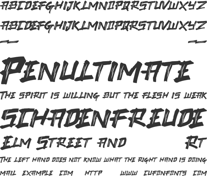 TAKASIH font preview