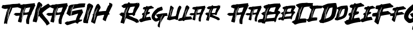 TAKASIH Regular font