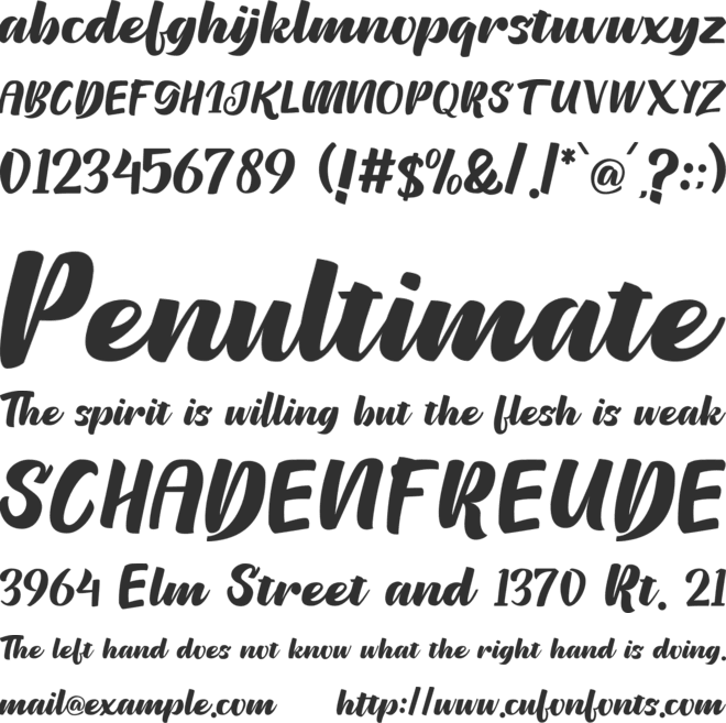 Pinguid font preview