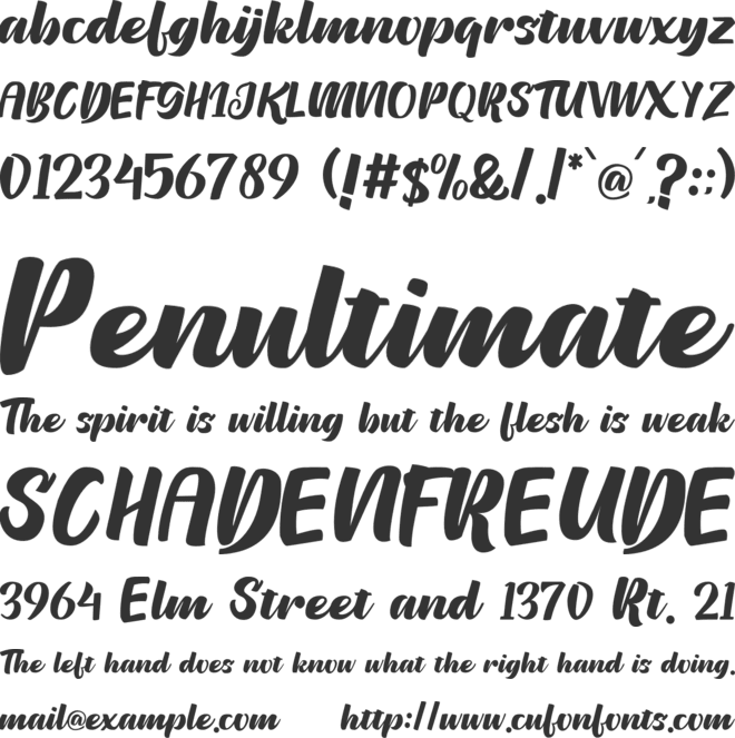 Pinguid font preview