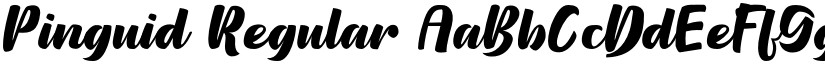 Pinguid Regular font
