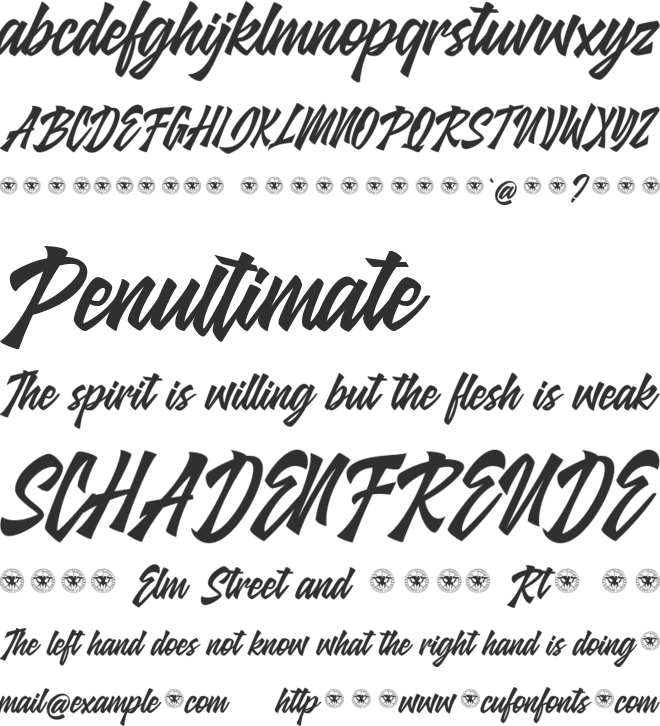 Glarious font preview