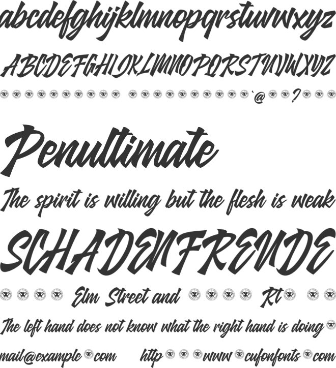 Glarious font preview