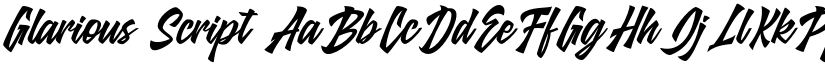 Glarious Script font