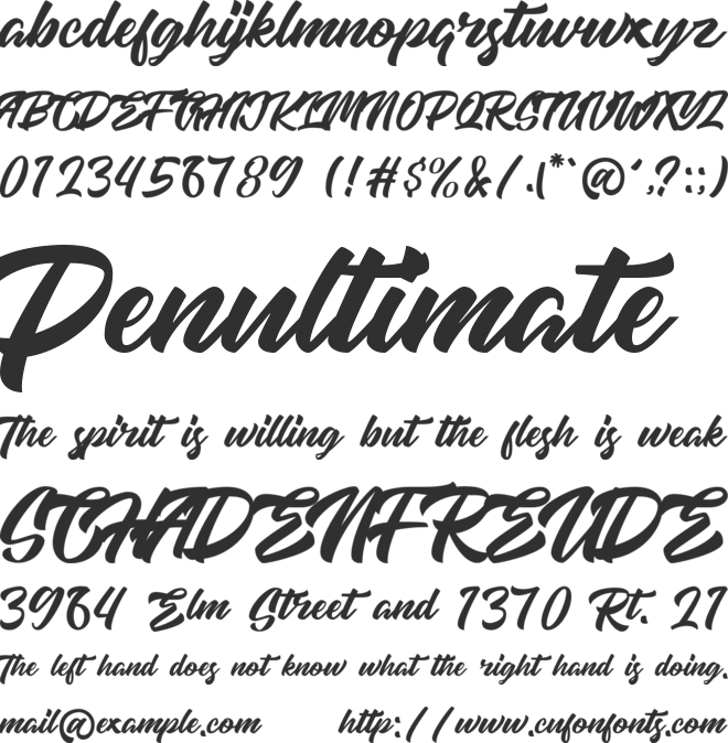 High Amelliya font preview