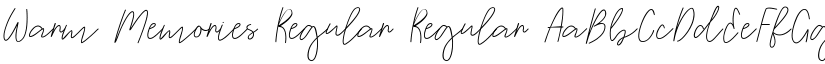 Warm Memories Regular Regular font
