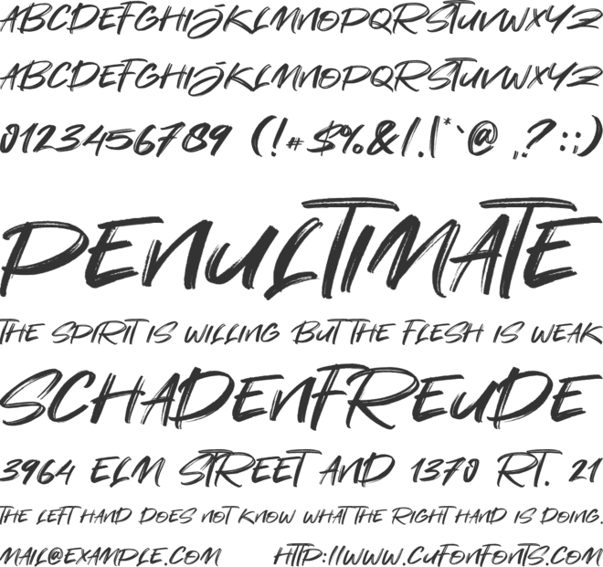 Sandiago font preview