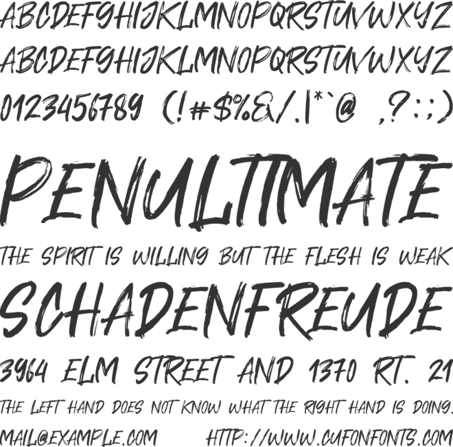 Cavatelo font preview