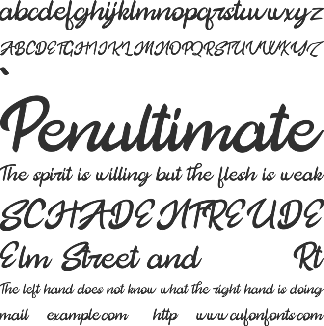 the Hartes Personal Use font preview