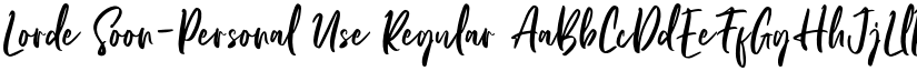 Lorde Soon-Personal Use font download