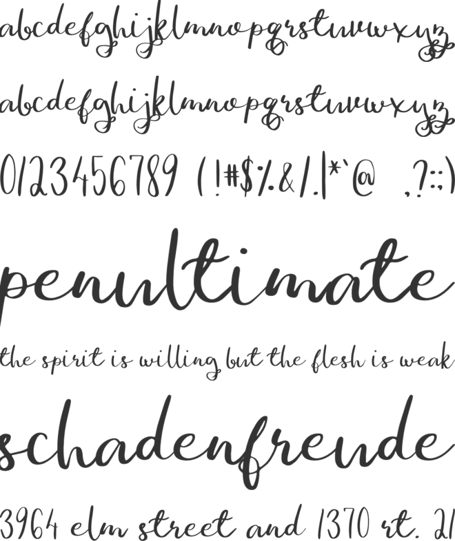 Gina Ann font preview