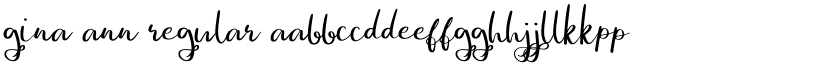 Gina Ann Regular font