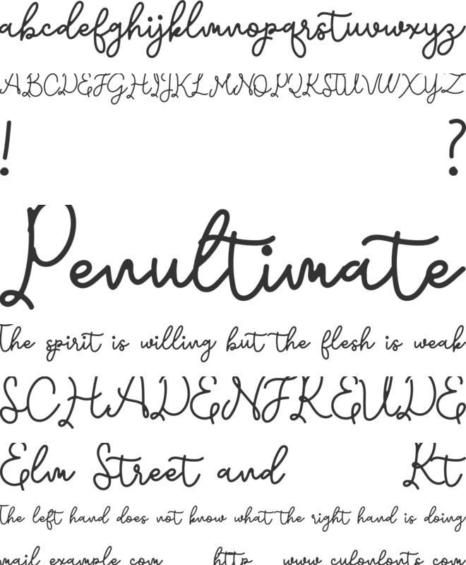 Emerttons font preview