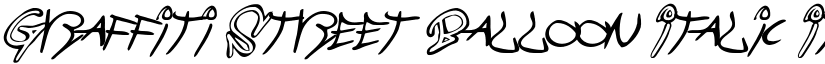 Graffiti Street Balloon Italic Italic font