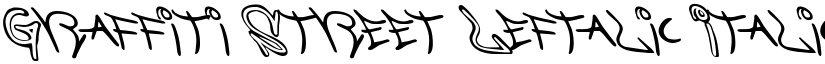 Graffiti Street Leftalic Italic font