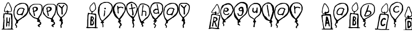 Happy Birthday Regular font
