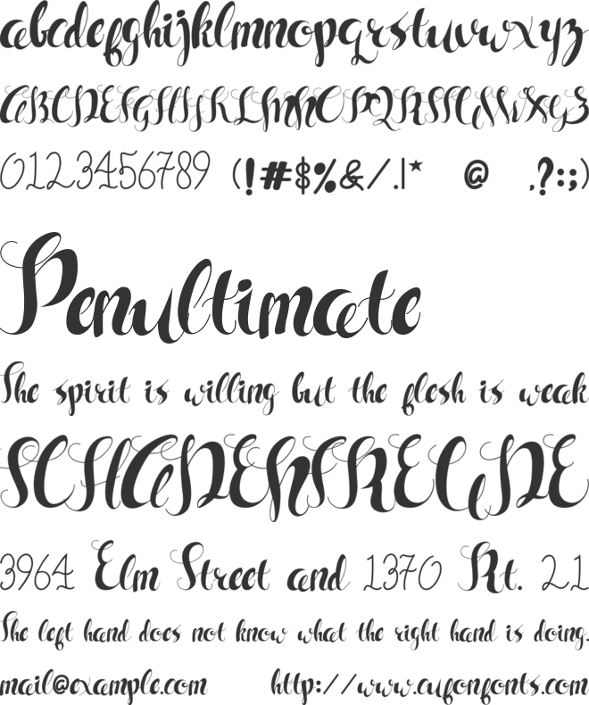 Sam Black font preview