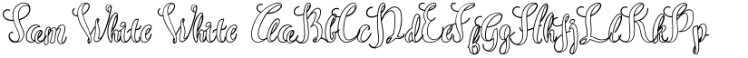 Sam White White font