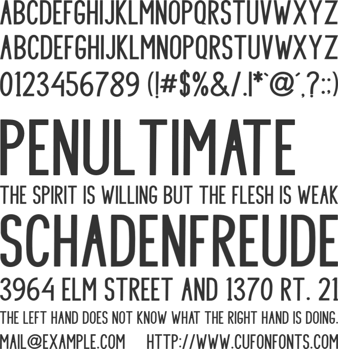 SHOOTING font preview
