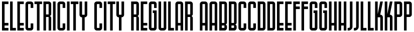 Electricity City Regular font